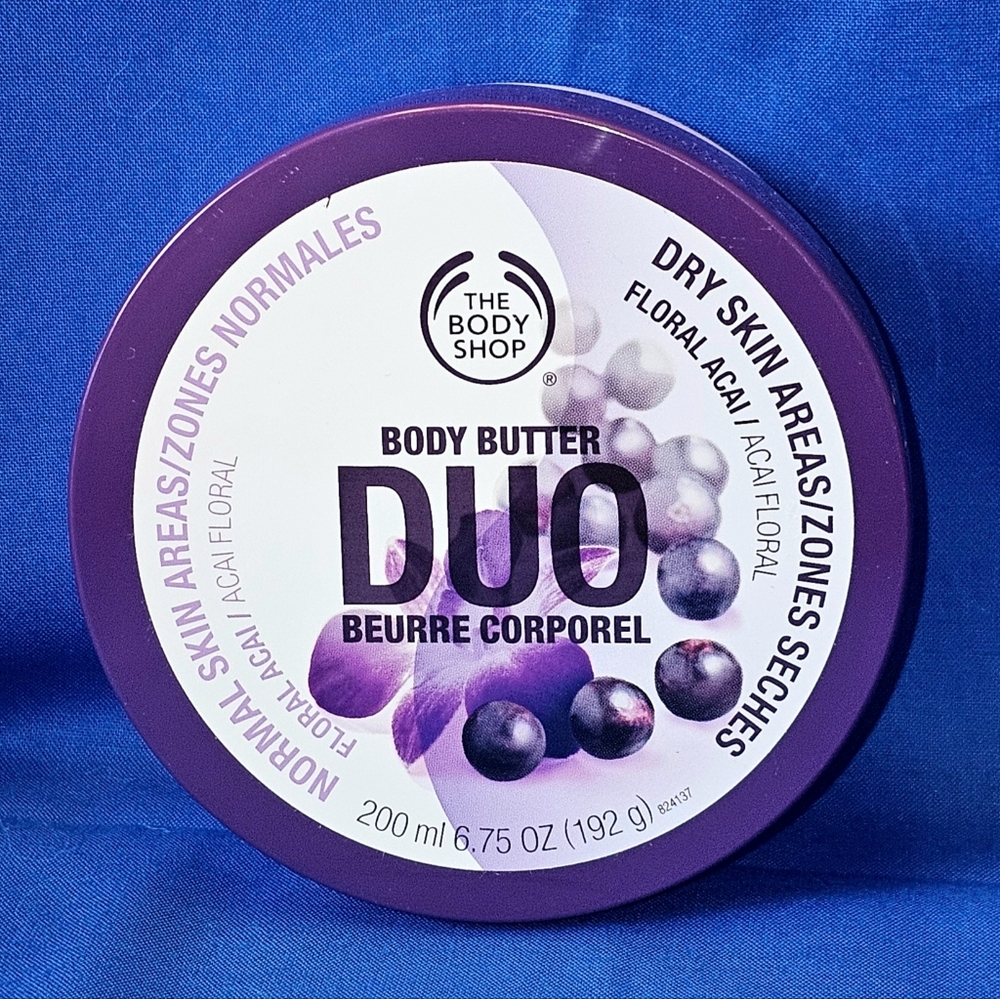 The Body Shop FLORAL ACAI Body Butter Duo Cream Lotion Rare SEALED 6.75 oz 200ml